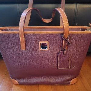 Dooney & Bourke Aubergine Pebble Leather Tote